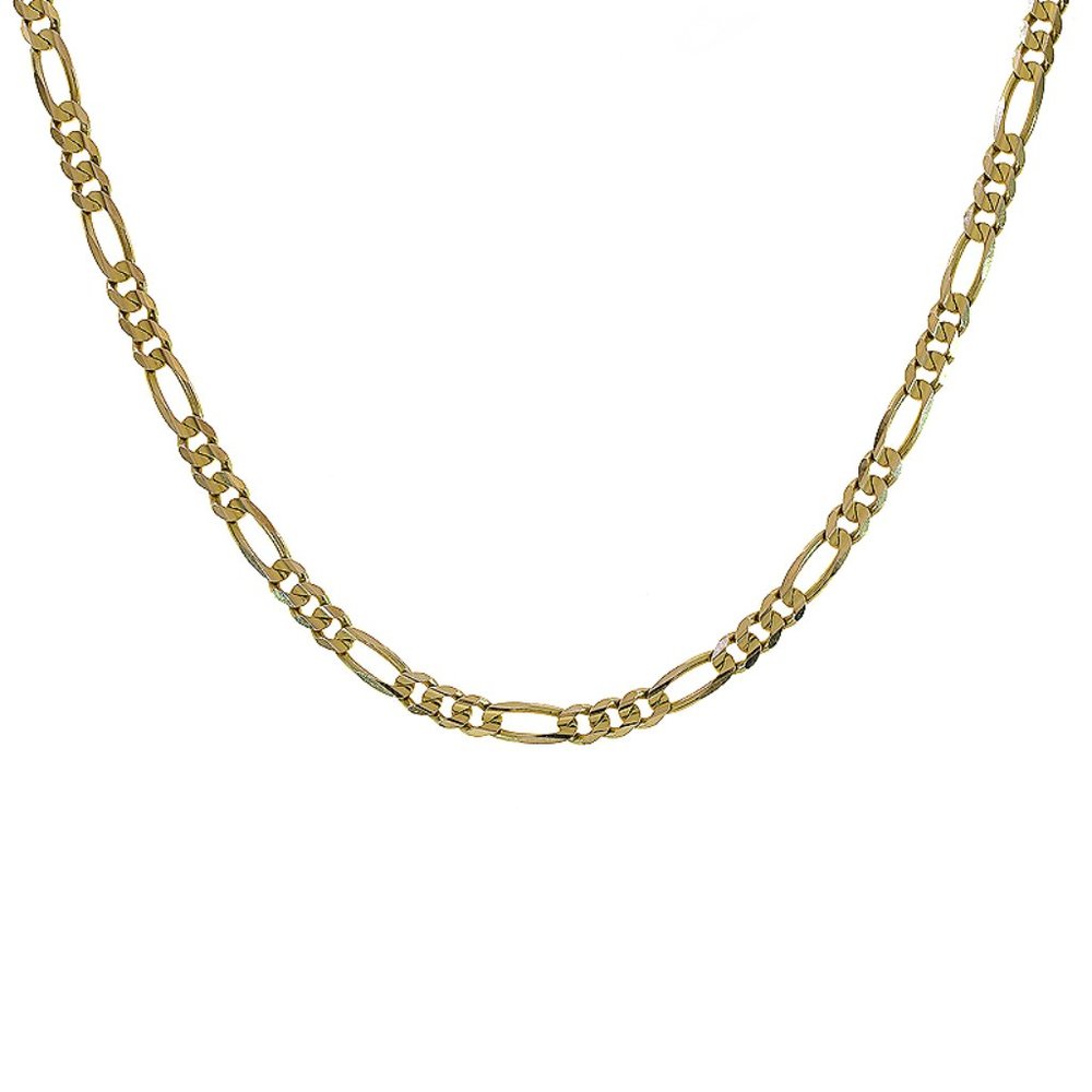 Figaro Link 20" Chain 17.9 Grams 14K Yellow Gold Necklace